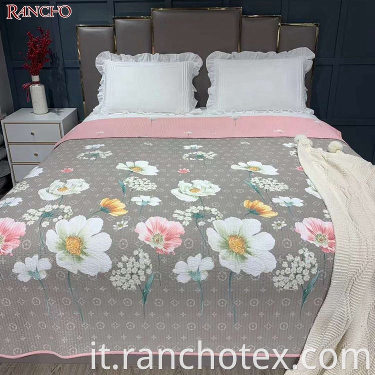 Flower Printing Bedspreads